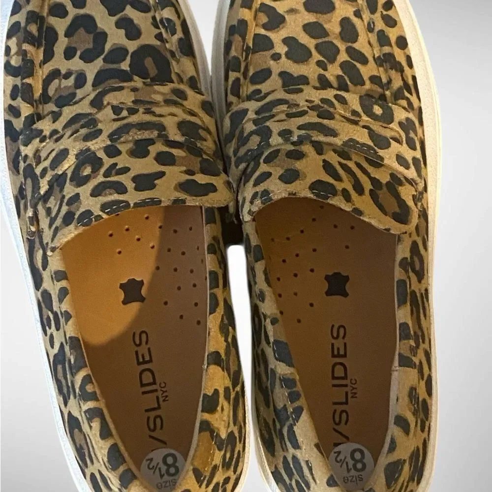 J/SLIDES | J/SLIDES GIGI Leopard Print STATEMENT Sneakers | Baddie |  NWOB 8.5